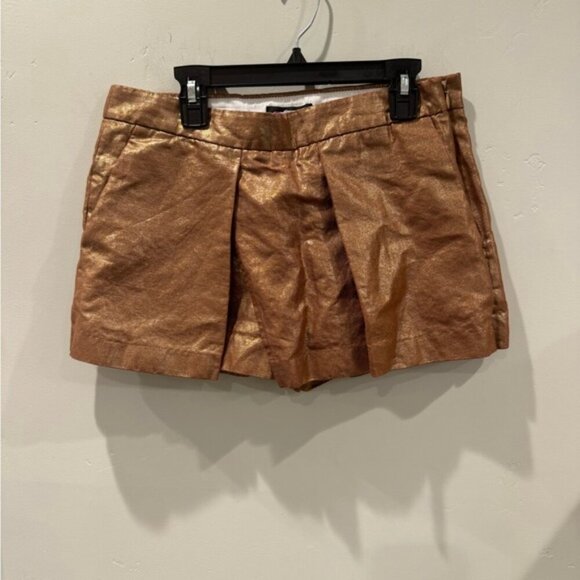 J Crew Rose Gold Metallic Linen Crossover Skort used great condition 💖💖✨ - Picture 6 of 7